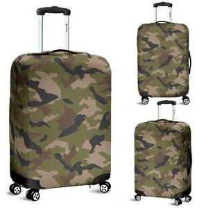 Desert Green Camouflage Print Luggage Cover GearFrost