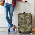 Desert Green Camouflage Print Luggage Cover