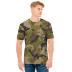 Desert Green Camouflage Print Men's T-Shirt