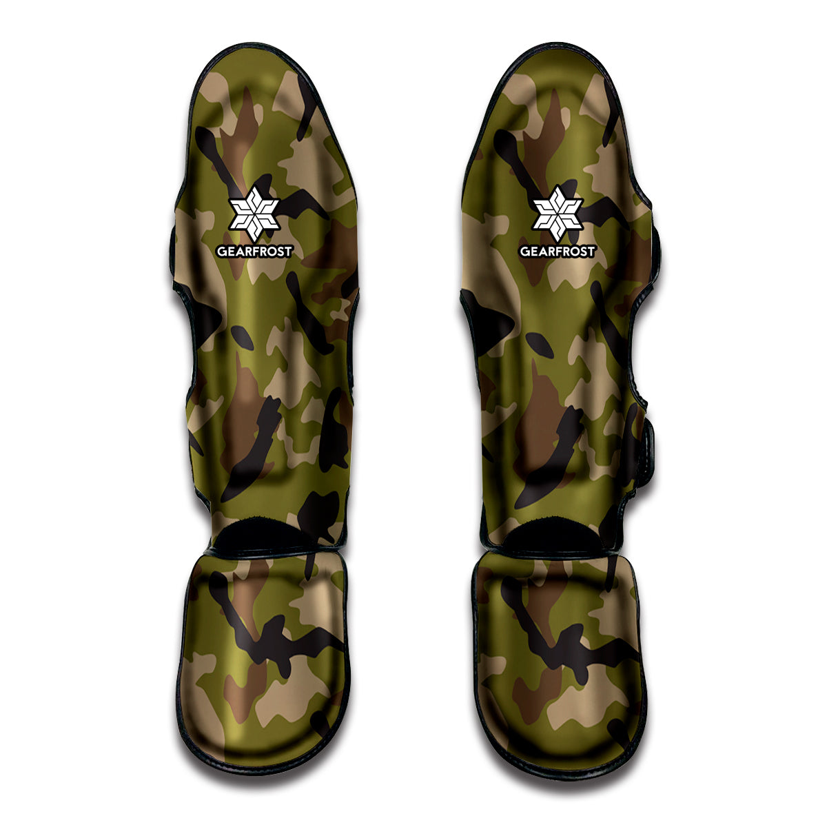 Desert Green Camouflage Print Muay Thai Shin Guard