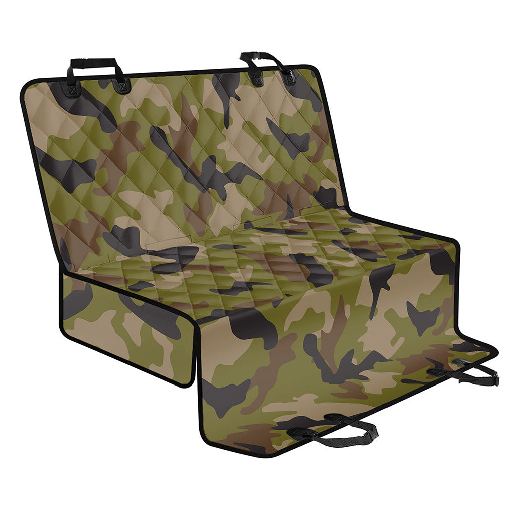Desert Green Camouflage Print Pet Car Back Seat Cover