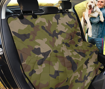 Desert Green Camouflage Print Pet Car Back Seat Cover