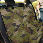 Desert Green Camouflage Print Pet Car Back Seat Cover