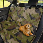 Desert Green Camouflage Print Pet Car Back Seat Cover