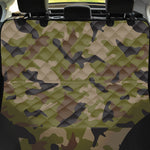 Desert Green Camouflage Print Pet Car Back Seat Cover