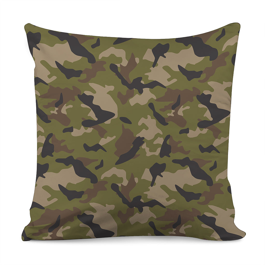 Desert Green Camouflage Print Pillow Cover