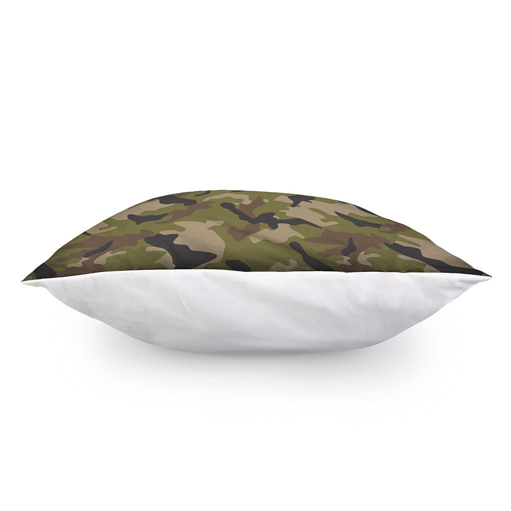 Desert Green Camouflage Print Pillow Cover