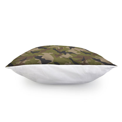 Desert Green Camouflage Print Pillow Cover