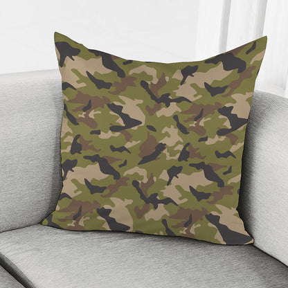 Desert Green Camouflage Print Pillow Cover