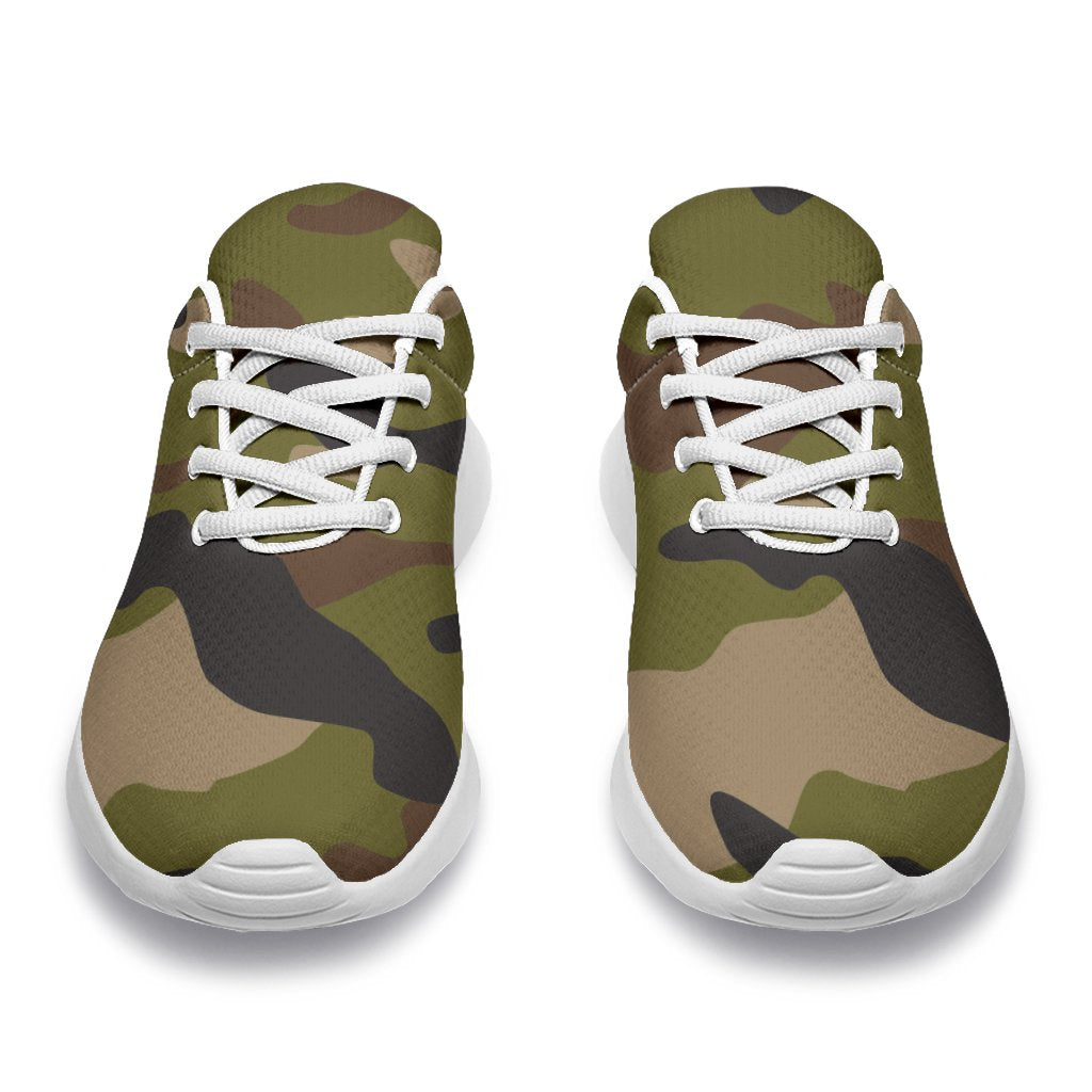 Desert Green Camouflage Print Sport Shoes GearFrost