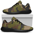 Desert Green Camouflage Print Walking Shoes