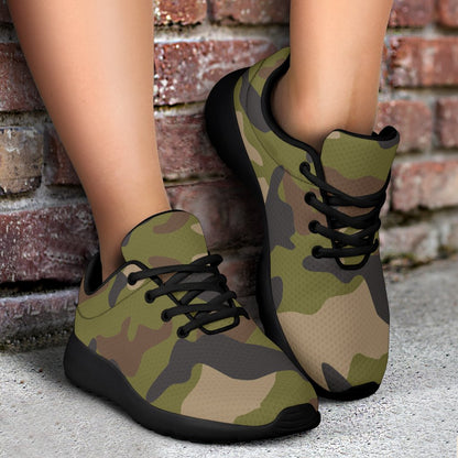 Desert Green Camouflage Print Sport Shoes GearFrost