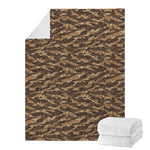 Desert Tiger Stripe Camouflage Print Blanket