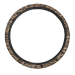 Desert Tiger Stripe Camouflage Print Car Steering Wheel Cover