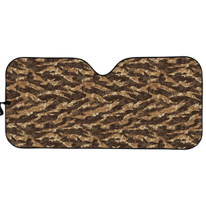 Desert Tiger Stripe Camouflage Print Car Sun Shade