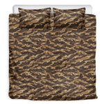 Desert Tiger Stripe Camouflage Print Duvet Cover Bedding Set