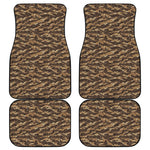 Desert Tiger Stripe Camouflage Print Front and Back Car Floor Mats