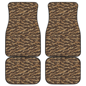 Desert Tiger Stripe Camouflage Print Front and Back Car Floor Mats