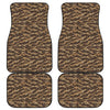 Desert Tiger Stripe Camouflage Print Front and Back Car Floor Mats