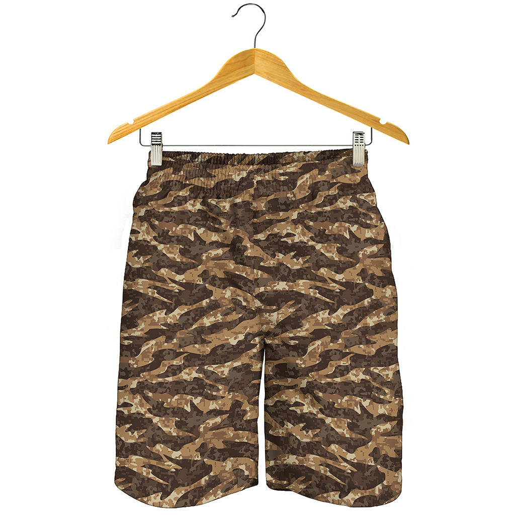Desert Tiger Stripe Camouflage Print Men's Shorts