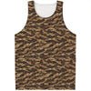 Desert Tiger Stripe Camouflage Print Men's Tank Top