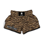 Desert Tiger Stripe Camouflage Print Muay Thai Boxing Shorts