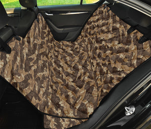 Desert Tiger Stripe Camouflage Print Pet Car Back Seat Cover