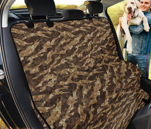 Desert Tiger Stripe Camouflage Print Pet Car Back Seat Cover