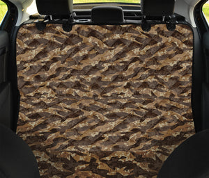 Desert Tiger Stripe Camouflage Print Pet Car Back Seat Cover