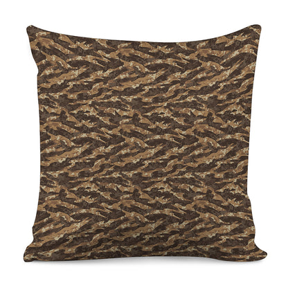 Desert Tiger Stripe Camouflage Print Pillow Cover