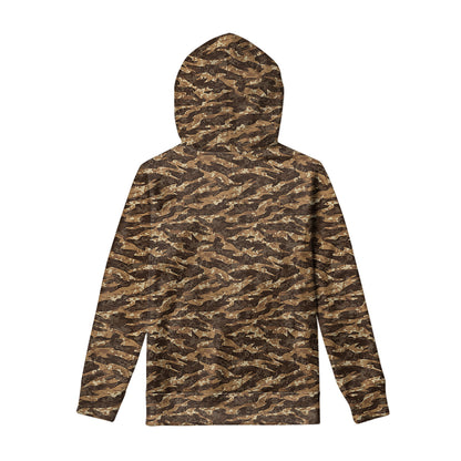 Desert Tiger Stripe Camouflage Print Pullover Hoodie