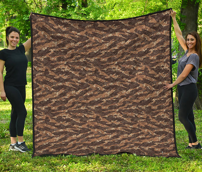 Desert Tiger Stripe Camouflage Print Quilt