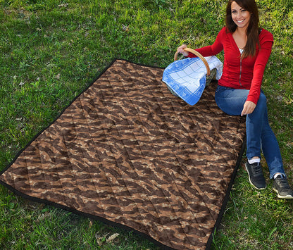 Desert Tiger Stripe Camouflage Print Quilt