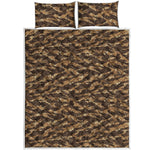 Desert Tiger Stripe Camouflage Print Quilt Bed Set
