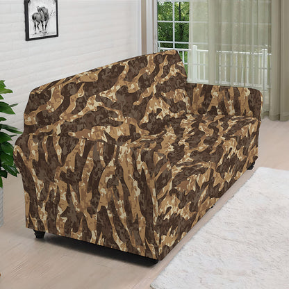 Desert Tiger Stripe Camouflage Print Sofa Cover
