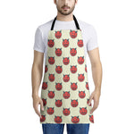 Devil Emoji Pattern Print Apron