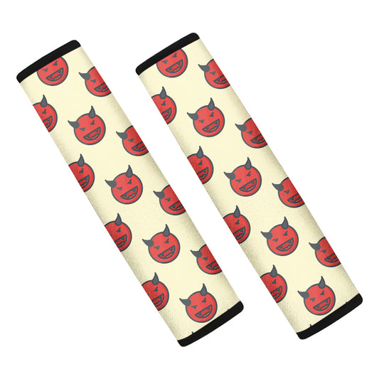Devil Emoji Pattern Print Car Seat Belt Covers
