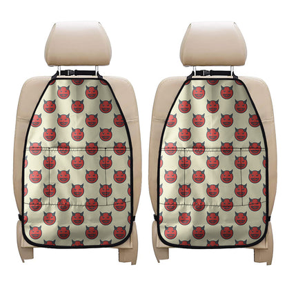 Devil Emoji Pattern Print Car Seat Organizers
