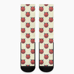 Devil Emoji Pattern Print Crew Socks