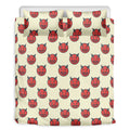 Devil Emoji Pattern Print Duvet Cover Bedding Set