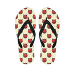 Devil Emoji Pattern Print Flip Flops