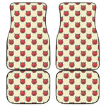 Devil Emoji Pattern Print Front and Back Car Floor Mats