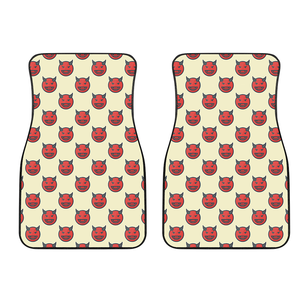 Devil Emoji Pattern Print Front Car Floor Mats