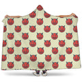 Devil Emoji Pattern Print Hooded Blanket