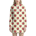 Devil Emoji Pattern Print Pullover Hoodie Dress