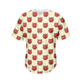 Devil Emoji Pattern Print Men's Baseball Jersey