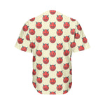 Devil Emoji Pattern Print Men's Baseball Jersey