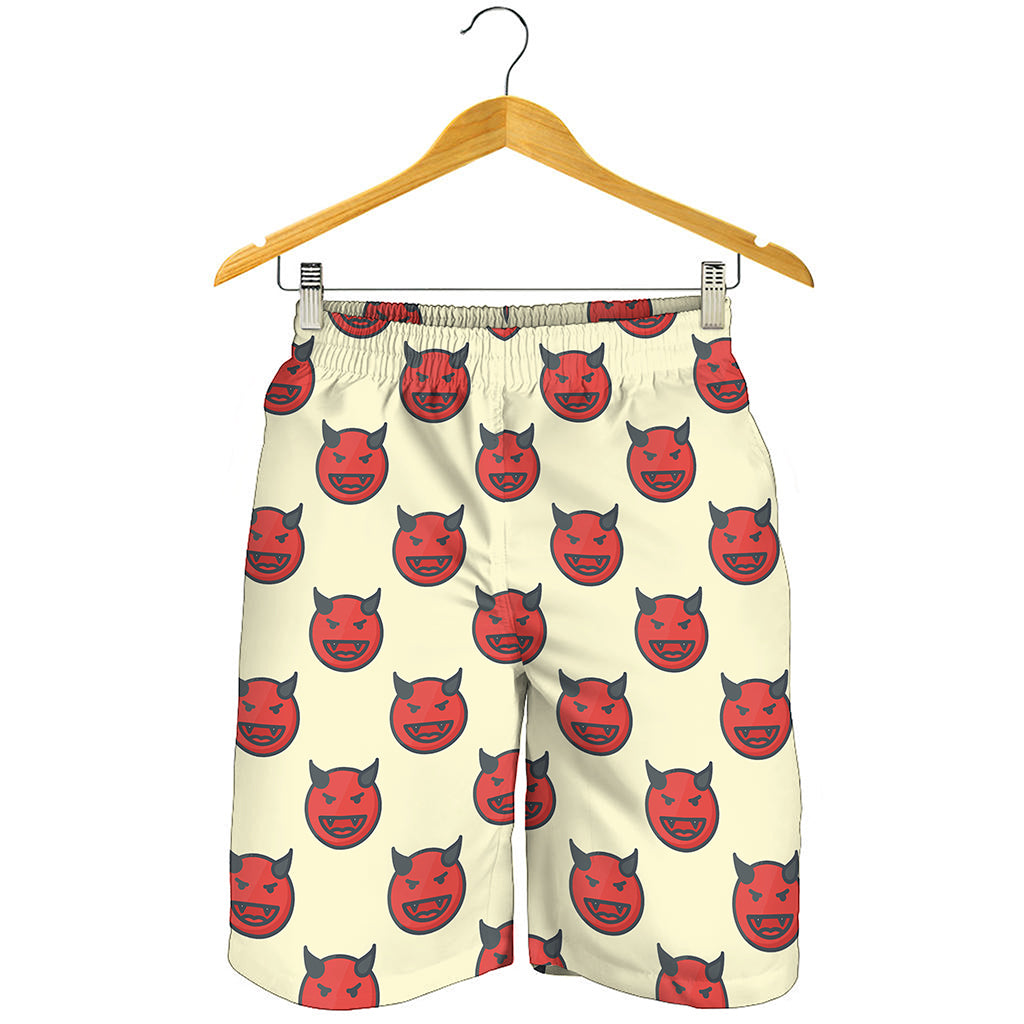 Devil Emoji Pattern Print Men's Shorts