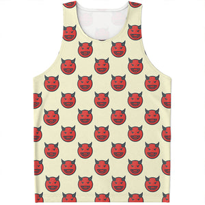 Devil Emoji Pattern Print Men's Tank Top