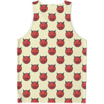 Devil Emoji Pattern Print Men's Tank Top